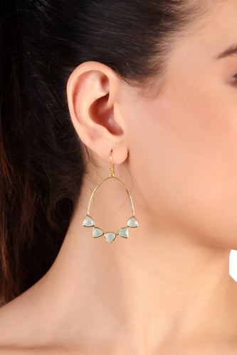 Jhoom earrings, aqua chalcedony - Wholesale