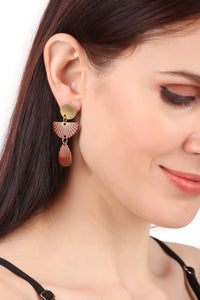 Aditi teardrop earrings, red - Wholesale