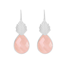 Panna earrings, rose quartz