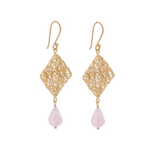 Anokhi earrings, rose quartz