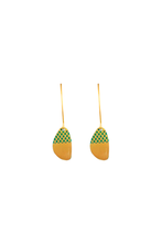 Maya hook earrings, green