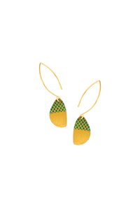 Maya hook earrings, green