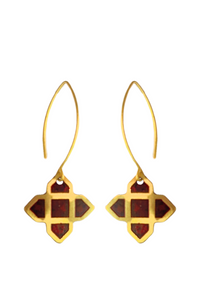 Anita hook earrings, berry