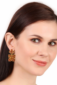 Anita earrings, berry