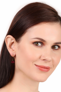 Calina hook earrings, berry