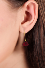 Calina hook earrings, berry