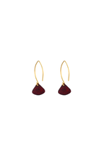 Calina hook earrings, berry