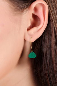 Calina hook earrings, green