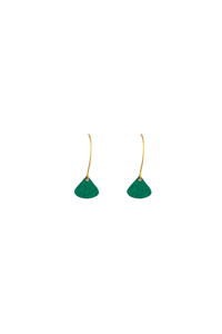 Calina hook earrings, green