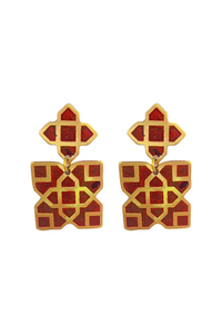 Anita earrings, berry