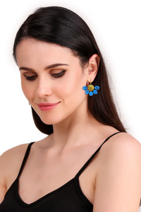 Yasmin earrings, blue