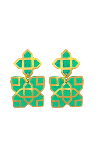 Anita earrings, green