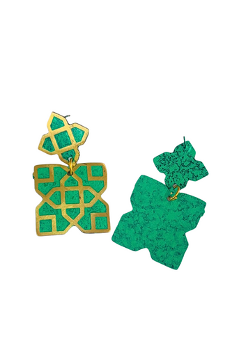 Anita earrings, green