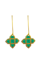 Anita hook earrings, green