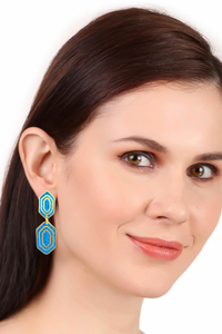 Reva earrings, blue