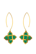 Anita hook earrings, green