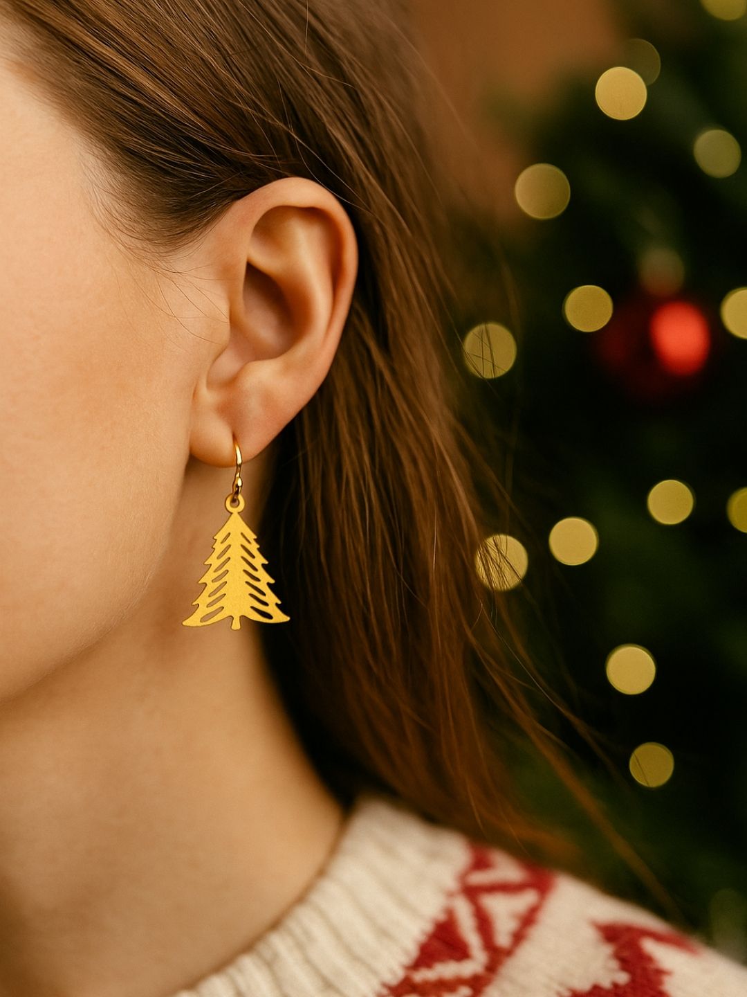 Xmas tree earrings