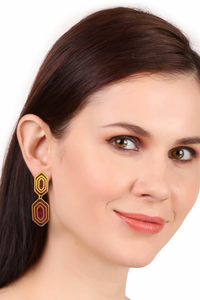 Reva earrings, berry