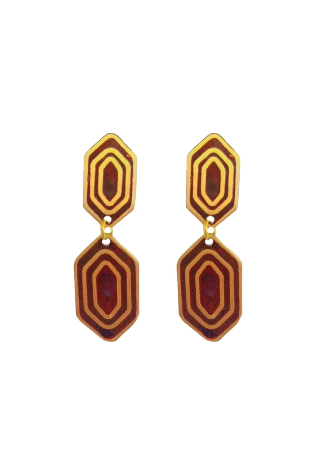 Reva earrings, berry