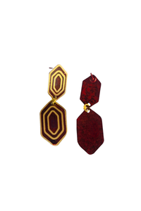 Reva earrings, berry