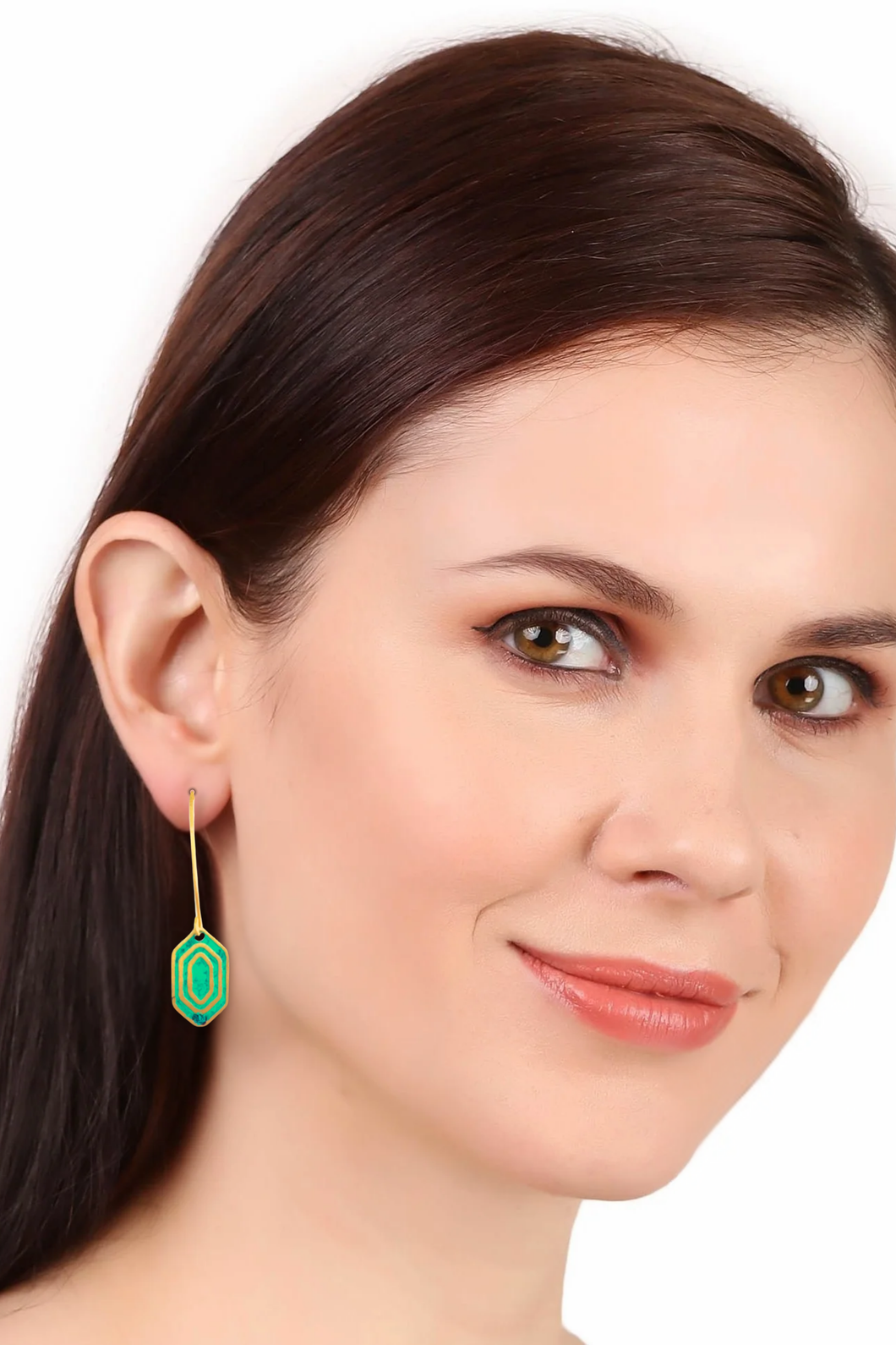 Reva hook earrings, green