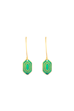 Reva hook earrings, green