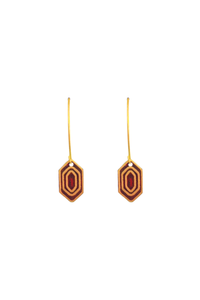 Reva hook earrings, berry