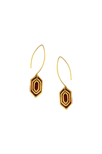 Reva hook earrings, berry