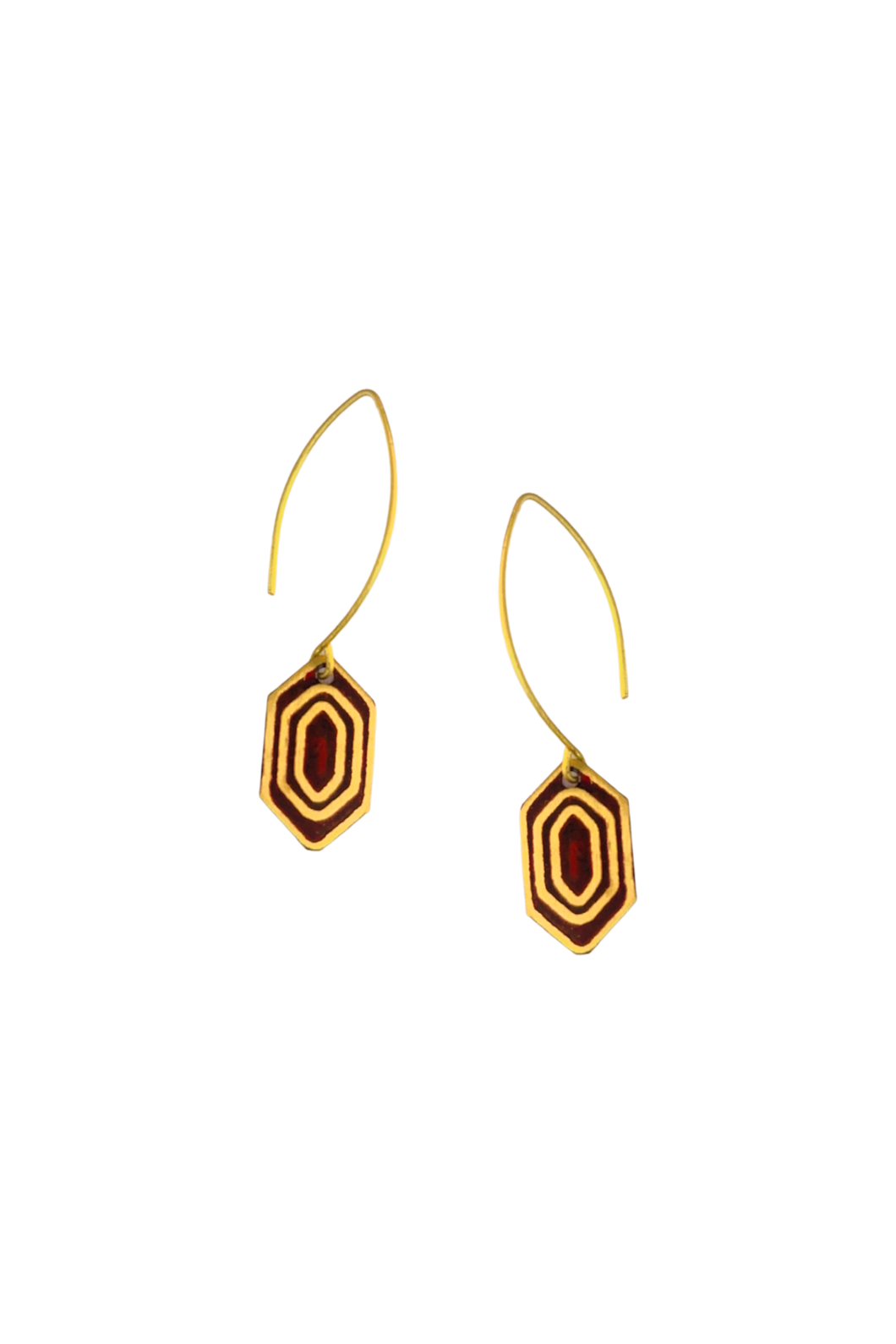 Reva hook earrings, berry