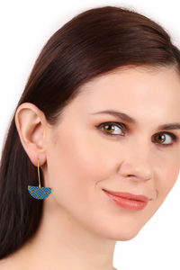 Oona hook earrings, blue