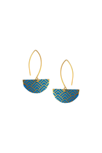 Oona hook earrings, blue