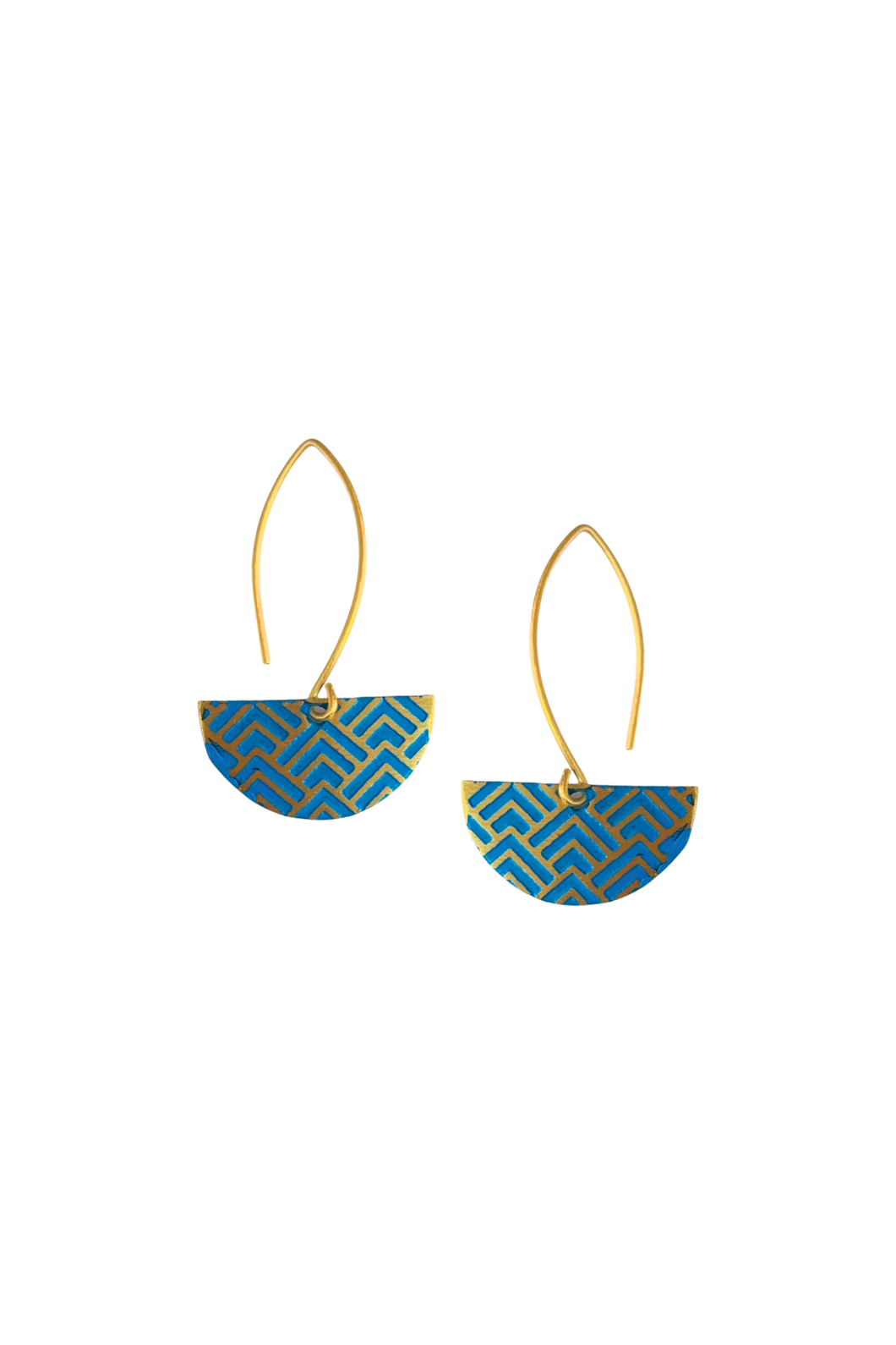 Oona hook earrings, blue