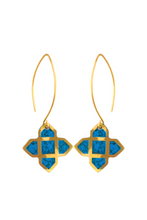 Anita hook earrings, blue