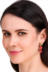 Calina earrings, berry