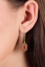 Reva hook earrings, berry