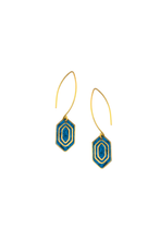 Reva hook earrings, blue