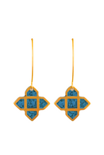 Anita hook earrings, blue