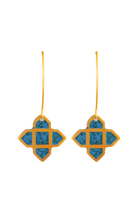 Anita hook earrings, blue