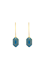 Reva hook earrings, blue