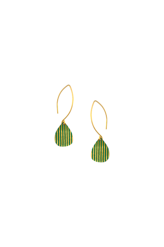 Hema hook earrings, green