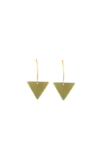 Ovi hook earrings, green