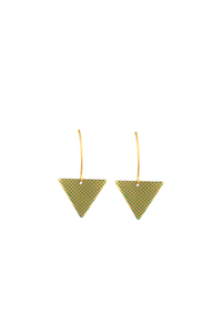 Ovi hook earrings, green