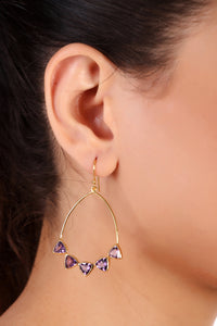 Jhoom earrings, amethyst