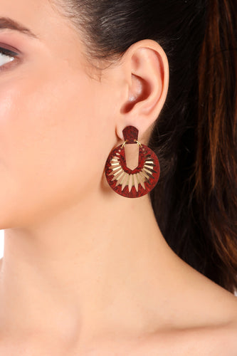 Naazia Earrings, berry