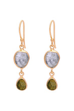 Chitra earrings, green tourmaline