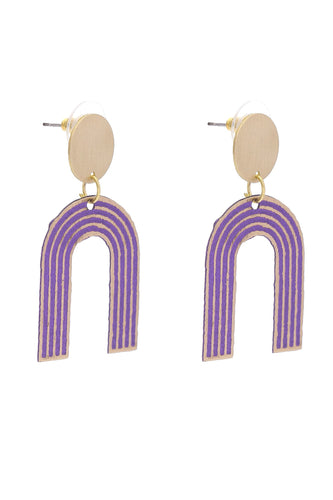 Mode earrings, purple