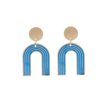 Mode earrings, blue