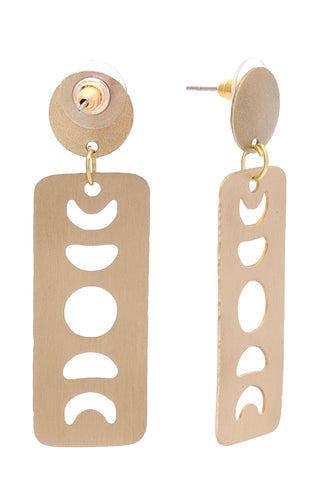Chandra earrings, gold - Wholesale