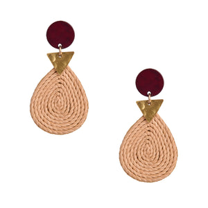 Kiran earrings, berry