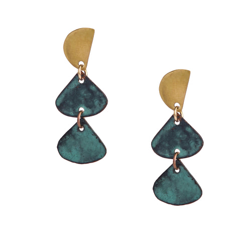 Calina earrings, green